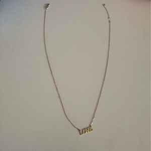 14k Gold 'Love' Pendant Necklace
